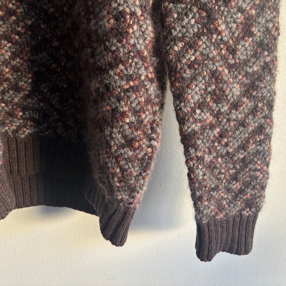 Missoni Chunky Multicolor Mohair Wool Herringbone Crewneck Sweater Large -XL - Picture 3 of 10